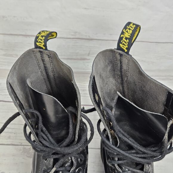 Dr. Martens 1490 Boots US Size M-5 / W-6 Black Leather Lace Up Combat AirWair main image 5